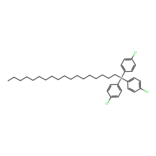 Octadecyltris(4-chlorophenyl)silane structure