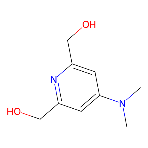 2,6-Pyridinedimethanol, 4-(dimethylamino)- structure