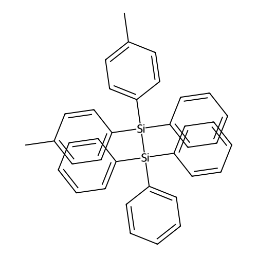 1,1-Bis(4-methylphenyl)-1,2,2,2-tetraphenyldisilane structure
