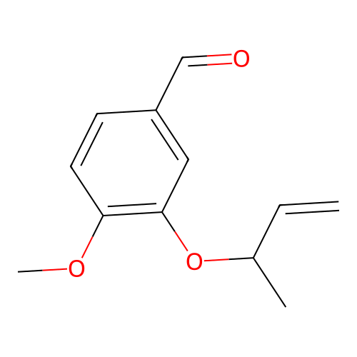 3-But-3-en-2-yloxy-4-methoxybenzaldehyde structure