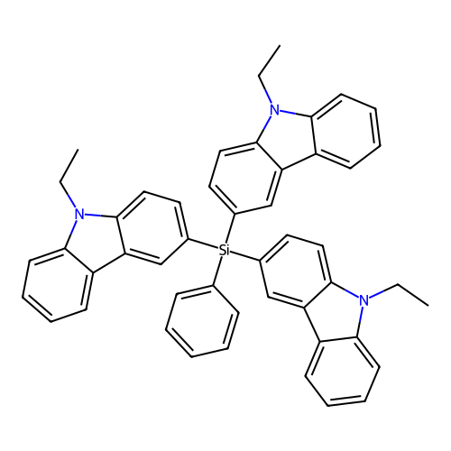 Tris(9-ethylcarbazol-3-yl)-phenylsilane structure