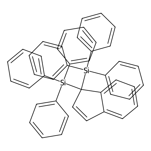 triphenyl[1-(triphenylsilyl)-1H-inden-1-yl]silane structure