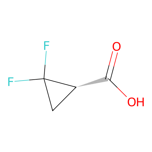 (1S)-2,2-difluorocyclopropane-1-carboxylic acid structure