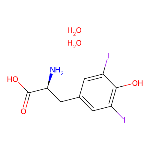 3,5-Diiodo-L-tyrosine dihydrate structure