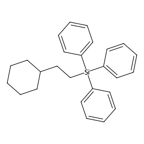 (2-Cyclohexylethyl)(triphenyl)silane structure