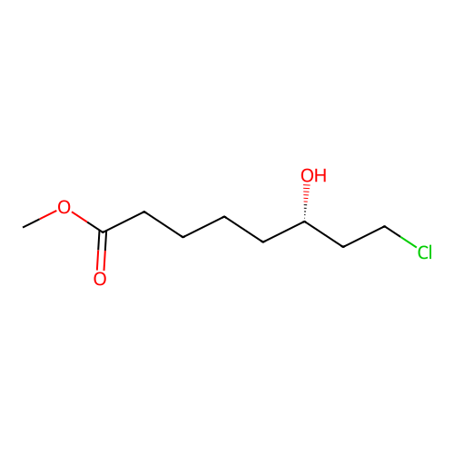 Octanoic acid, 8-chloro-6-hydroxy-, methyl ester, (6S)- structure