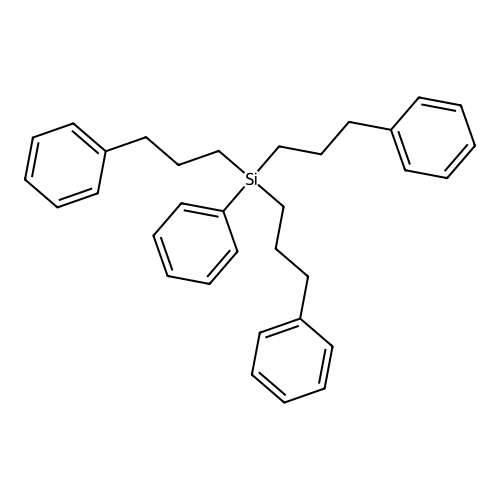 Phenyl[tris(3-phenylpropyl)]silane structure