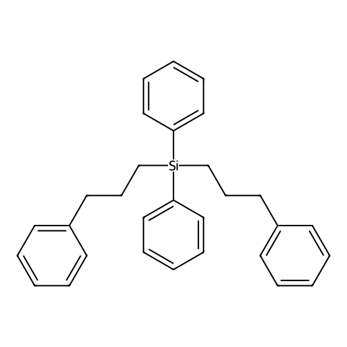 Bis(3-phenylpropyl)diphenylsilane structure