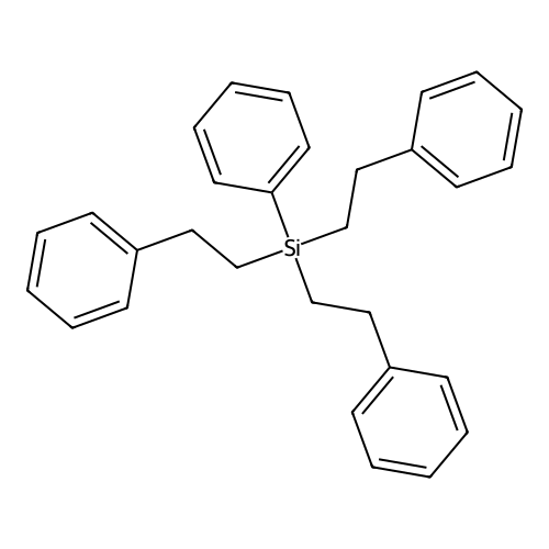 Phenyl[tris(2-phenylethyl)]silane structure