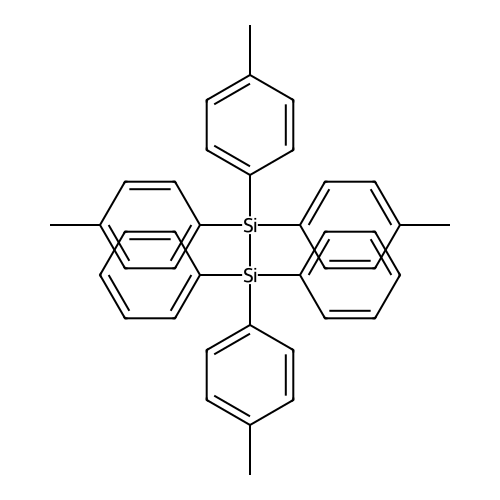 1,1,1,2-Tetrakis(4-methylphenyl)-2,2-diphenyldisilane structure