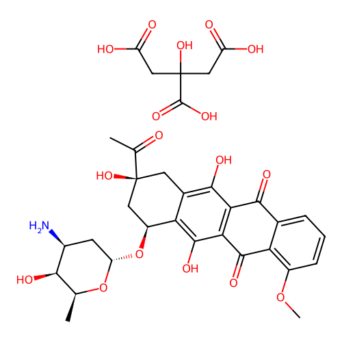 Daunorubicin Citrate structure