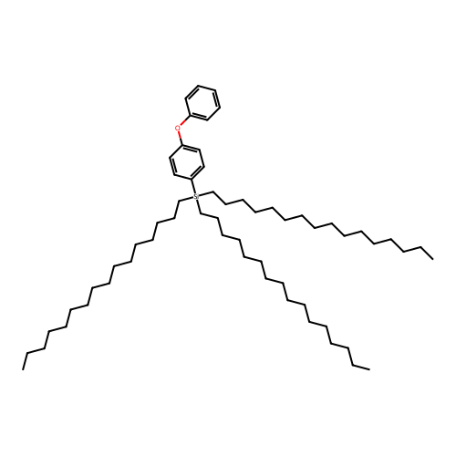 Phenyl 4-(trihexadecylsilyl)phenyl ether structure