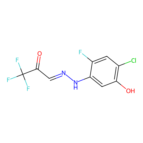 3,3,3-Trifluoro-2-oxopropanal 1-[2-(4-Chloro-2-fluoro-5-hydroxyphenyl)hydrazone] structure