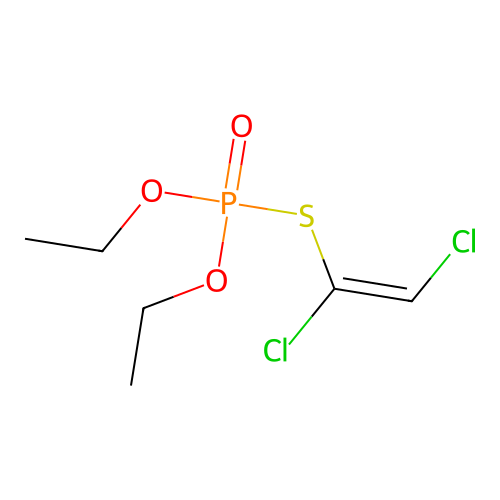Phosphorothioic acid, S-1,2-dichlorovinyl O,O-diethyl ester structure