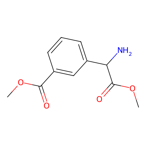 Methyl 3-(1-amino-2-methoxy-2-oxoethyl)benzoate structure