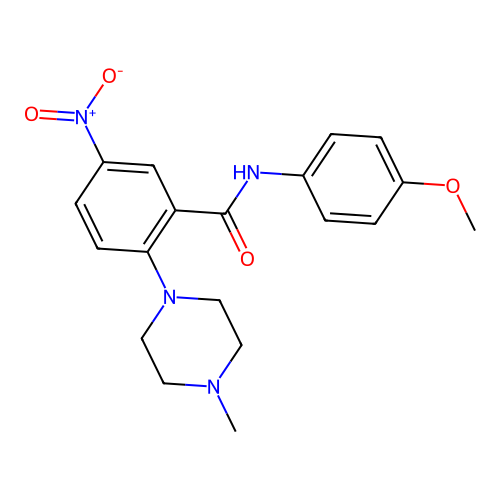 N-(4-methoxyphenyl)-2-(4-methylpiperazin-1-yl)-5-nitrobenzamide structure