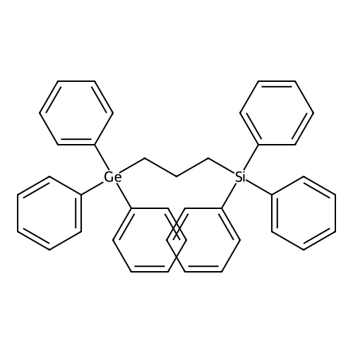 Triphenyl(3-(triphenylgermyl)propyl)silane structure