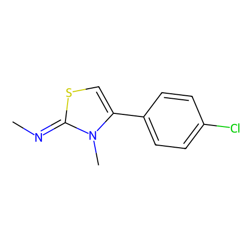 4-(4-chlorophenyl)-N,3-dimethyl-1,3-thiazol-2-imine structure