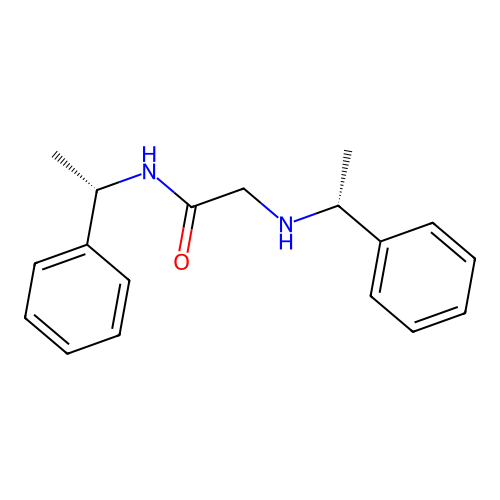 N-((S)-1-phenylethyl)-2-(((R)-1-phenylethyl)amino)acetamide structure