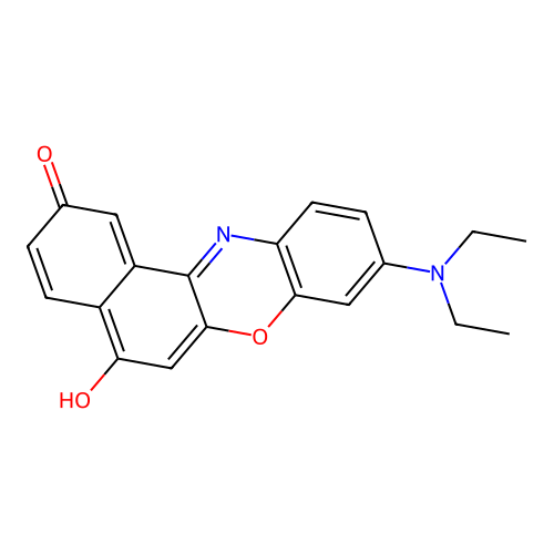 5H-Benzo[a]phenoxazin-5-one, 9-(diethylamino)-2-hydroxy- structure