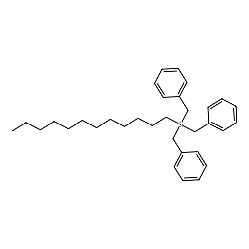Dodecyltribenzylsilane structure