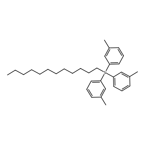 Dodecyltris(M-tolyl)silane structure