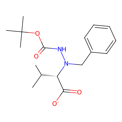 (2S)-2-[1-Benzyl-2-(tert-butoxycarbonyl)hydrazin-1-yl]-3-methylbutanoate structure