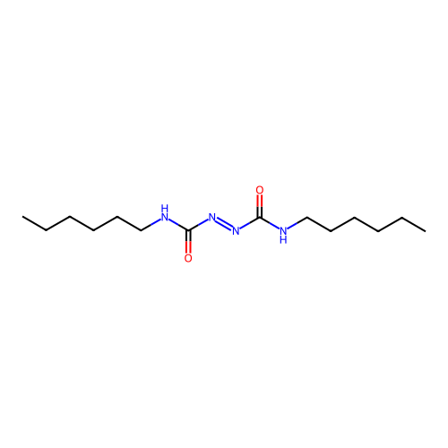 1-Hexyl-3-(hexylcarbamoylimino)urea structure