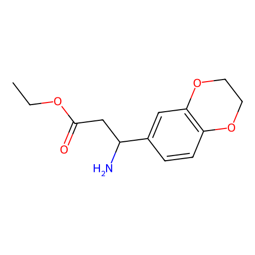 Ethyl 3-amino-3-(2,3-dihydro-1,4-benzodioxin-6-yl)propanoate structure