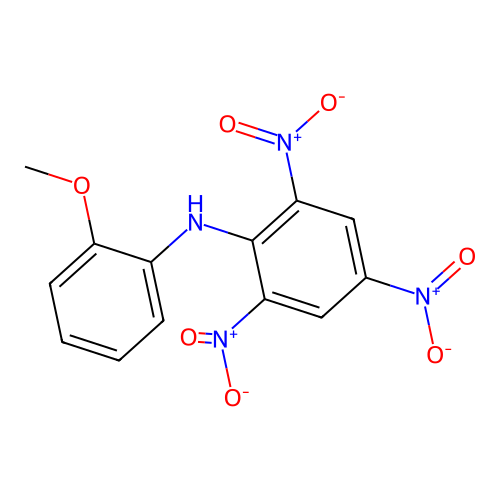 N-(2-methoxyphenyl)-2,4,6-trinitroaniline structure
