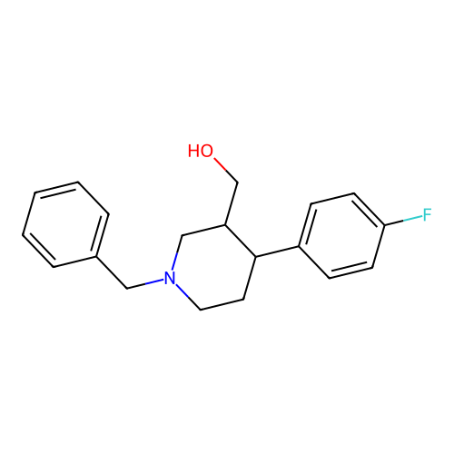 [1-Benzyl-4-(4-fluorophenyl)piperidin-3-YL]methanol structure