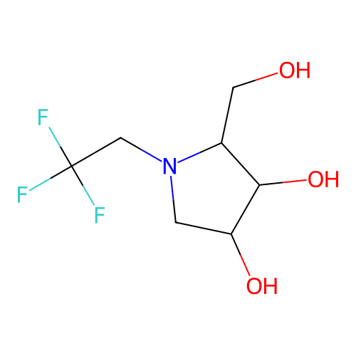 2-(Hydroxymethyl)-1-(2,2,2-trifluoroethyl)pyrrolidine-3,4-diol structure