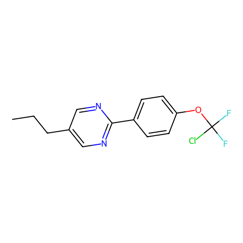 2-{4-[Chloro(difluoro)methoxy]phenyl}-5-propylpyrimidine structure