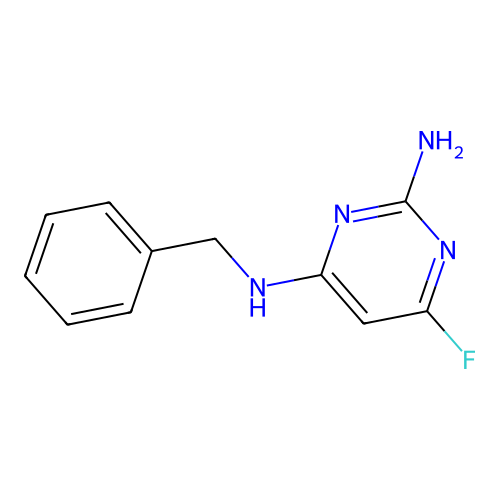 N~4~-benzyl-6-fluoropyrimidine-2,4-diamine structure