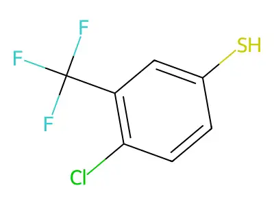 4-Chloro-3-(trifluoromethyl)benzene-1-thiol structure