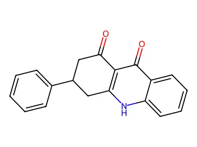 3-Phenyl-2,3,4,10-tetrahydroacridine-1,9-dione structure