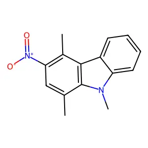 1,4,9-Trimethyl-3-nitrocarbazole structure