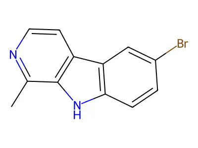 6-Bromo-1-methyl-9H-pyrido(3,4-b)indole structure