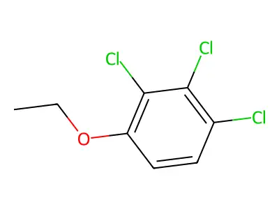 Phenetole, trichloro- structure