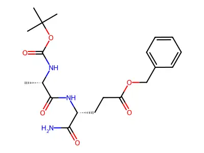 Benzyl 4-(2-{[(tert-butoxy)carbonyl]amino}propanamido)-4-carbamoylbutanoate structure