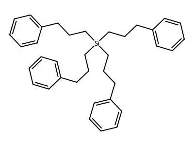 Tetrakis(3-phenylpropyl)silane structure