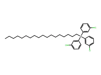 Octadecyltris(3-chlorophenyl)silane structure