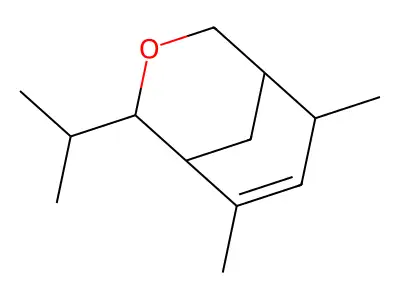 2,4-Dimethyl-6-propan-2-yl-7-oxabicyclo[3.3.1]non-3-ene structure