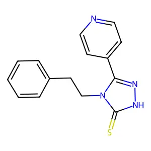 4-(2-phenylethyl)-5-(pyridin-4-yl)-4H-1,2,4-triazole-3-thiol structure