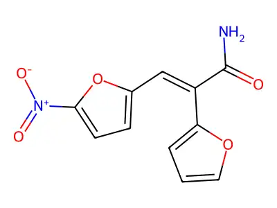 (E)-2-(2-Furyl)-3-(5-nitro-2-furyl)acrylamide structure