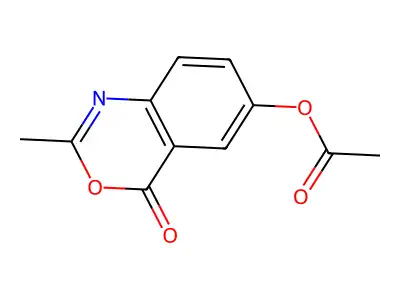 2-Methyl-4-oxo-4H-benzo[d][1,3]oxazin-6-yl acetate structure