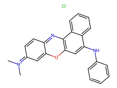 (5-Anilinobenzo[a]phenoxazin-9-ylidene)-dimethylazanium chloride structure
