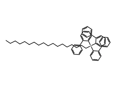 Octadecyltris(2-biphenylyl)silane structure