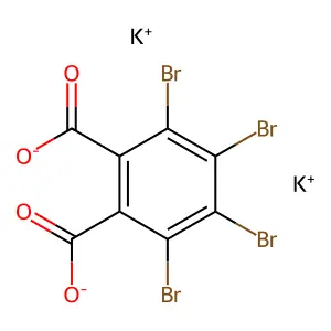 四溴邻苯二甲酸二钾盐 structure