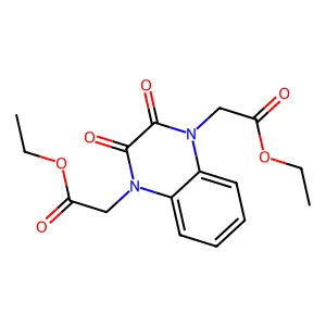 Ethyl 2-[4-(2-ethoxy-2-oxoethyl)-2,3-dioxoquinoxalin-1-yl]acetate structure